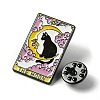 The Moon Tarot Card with Cat Enamel Pins JEWB-G027-01B-2
