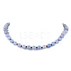 8.5MM Round Dyed Natural Malaysia Jade with Glass Seed Beaded Necklaces for Women NJEW-JN05646-01-2