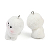 Flocky Resin Pendants FIND-A052-06D-2