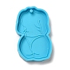 Mother's Day Girl's Back Silicone Pendant Molds AJEW-M221-02A-2