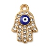 Alloy Enamel Rhinestone Glass Pendants X1-ENAM-U003-02G-01-1