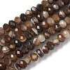 Natural Banded Agate Beads Strands G-D344-A34-04-3