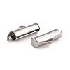 Non-Tarnish 304 Stainless Steel Slide On End Clasp Tubes STAS-C044-07C-P-3