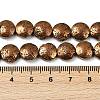 Electroplated Natural Lava Rock Beads Strands G-K388-01B-4