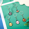 5Pcs 5 Styles PVC Plastic Keychains KEYC-TA0001-49-4