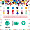 1800Pcs 18 Colors Opaque Plastic Beads KY-SC0001-83-2