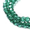 Electroplate Transparent Glass Beads Strands EGLA-A035-T4mm-A18-3