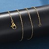 Ion Plating(IP) 304 Stainless Steel Cable Chain Necklaces NJEW-P248-01G-3