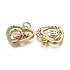 Brass Micro Pave Colorful Cubic Zirconia Charms KK-F821-27-3