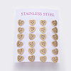 304 Stainless Steel Stud Earrings EJEW-L227-016G-1