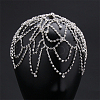 1Pc Rhinestone Mesh Headpiece Cap OHAR-WR0001-03S-5