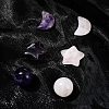 Natural Gemstone Healing Moon & Star & Round Ornaments AJEW-FS0001-12B-8