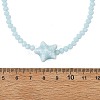 3Pcs 3 Colors Ocean Handmade Porcelain Starfish Glass Beaded Necklaces for Women NJEW-JN06392-5