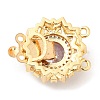 Brass Micro Pave Clear Cubic Zirconia Box Clasps KK-E052-01C-G03-2