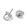Brass with Cubic Zirconia Peg Bails LS-KK-B087-13A-P-2