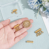 3Pcs 3 Styles 304 Stainless Steel Slide Lock Clasps FIND-UN00012-5