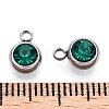 201 Stainless Steel Rhinestone Charms STAS-S068-03-3