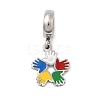 304 Stainless Steel Colorful Enamel European Dangle Charms STAS-D153-01B-P-1