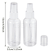 BENECREAT 60ml Transparent PET Plastic Refillable Spray Bottle MRMJ-BC0001-51-2