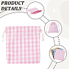 4Pcs 4 Colors Tartan Linen Storage Bags ABAG-CY0001-08-6
