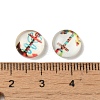 Helm &  Anchor Printed Glass Cabochons GGLA-A002-10mm-WW-3
