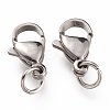 Tarnish Resistant 304 Stainless Steel Lobster Claw Clasps STAS-G240-01D-P-2