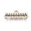 Brass Micro Pave Clear Cubic Zirconia Chandelier Component Links KK-S359-163-RS-2