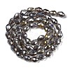 Transparent Electroplate Glass Beads Strands EGLA-N013-T10mm-B27-2