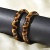 Natural Tiger Eye Bead Stretch Bracelets for Women Men BJEW-C097-02C-3