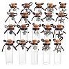 20Pcs 20 Styles Sea Animals Ttheme Transparent Glass Empty Bottles with Alloy Pendants AJEW-DR00031-1