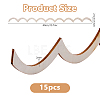 Wood Scalloped Edge Decorative Pieces AJEW-WH0886-15-2