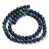 Natural Azurite Beads Strands G-Z110-C02-6mm-3
