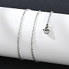 Non-Tarnish 304 Stainless Steel Cable Chain Necklace for Men Women NJEW-K245-014B-4