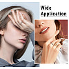 8Pcs 8 Style Brass Rotating Beaded Cuff Rings RJEW-SW0001-01-8