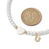 Brass Micro Pave Grade AAA Cubic Zirconia Letter Pendant Necklaces NJEW-JN04771-21-3