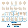Wooden Cutouts Ornaments WOOD-TA0002-39-6