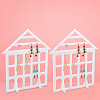 Detachable Lovely House Acrylic Earring Display Stands EDIS-WH0029-48B-3