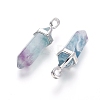Natural Fluorite Double Terminated Pointed Pendants X-G-F295-05I-2