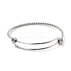 304 Stainless Steel Expandable Bangle for Girl Women BJEW-C003-04P-1