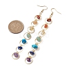7 Chakra Theme Natural & Synthetic Mixed Gemstone Chips Dangle Earrings EJEW-JE05703-02-3