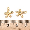 Brass Micro Pave Clear Cubic Zirconia Charms KK-B160-15G-3