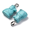 Synthetic Turquoise Pendants G-B127-07P-10-3