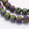 Electroplate Natural Druzy Agate Beads Strands G-G708-10mm-07-3