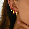 3 Pairs Vintage Smooth Brass Hoop Earring Sets MK3125-2-1