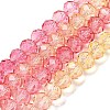 Transparent Painted Glass Beads Strands DGLA-A034-T8mm-A07-2
