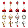  16Pcs 8 Styles Tibetan Style Alloy Enamel Pendants ENAM-TA0001-83-1