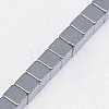 Electroplate Non-magnetic Synthetic Hematite Beads Strands G-J170A-4x4mm-M-4