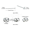 100Pcs 304 Stainless Steel Stud Earring Findings STAS-YW0001-43G-5