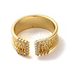 Brass Micro Pave Cubic Zirconia Adjustable Rings RJEW-K259-01D-G-3