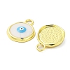 Rack Plating Brass Enamel Pendants KK-A205-07G-01-2